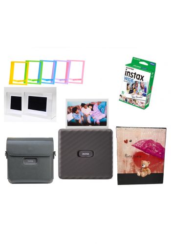 طابعة صور صغيرة مع هدايا من فوجي فيلم Fujifilm Instax Wide Link Printer