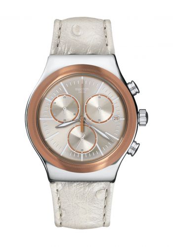 ساعة نسائية بيضاء اللون من سواج Swatch YVS412 Women's Watch