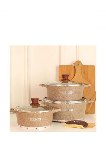 سيت قدور طبخ جرانيت 3 قطع من زيو Zio Z-8400-30 Granite Cooking Pots Set