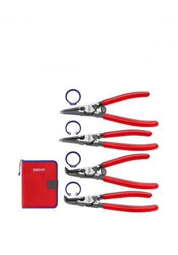 سيت كماشة (بلايس) 4 قطع من إيمتوب Emtop EPLSC7411 Circlip Plier Set
