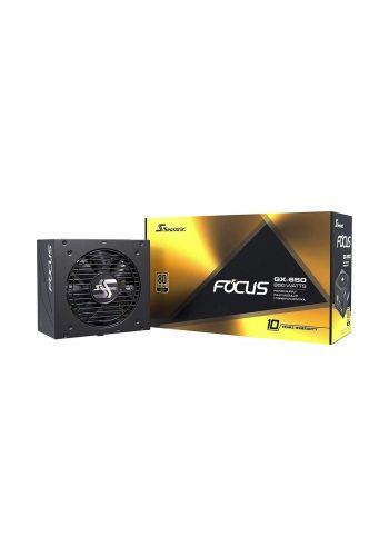 Seasonic FOCUS GX-850 850W 80+ Gold, Full-Modular, Fan Control in Fanless Power Supply - Black