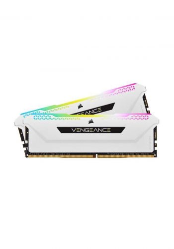 Corsair Ram DDR4 RGB PRO 8GB (2 x 8GB) DDR4 DRAM 3200MHz C16 Memory Kit - White رام