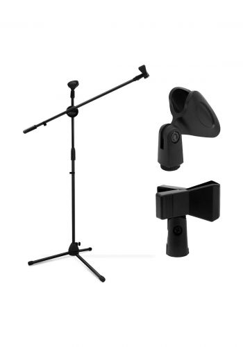 Microphone Stand With Hook Tripod - Black  حامل مايكروفون
