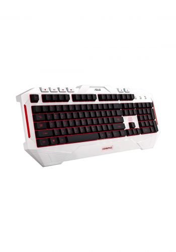 ASUS Cerberus Gaming Membrane Keyboard - White لوحة مفاتيح