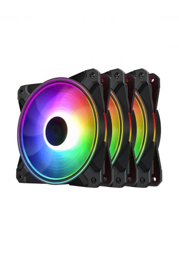 Deepcool CF120 Plus 3-in-1 RGB Fans - Black مبرد معالج