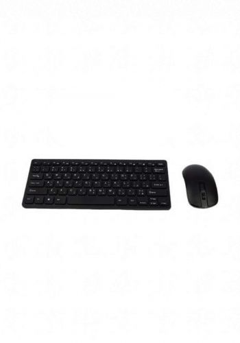 Mini KM901 Keaborad And Mouse Wireless-Black لوحة مفاتيح وماوس