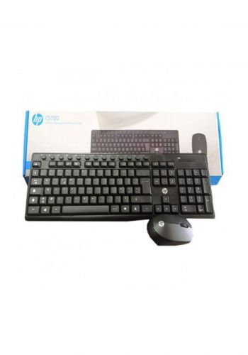 HP Cs700 Wireless Keyboard & Mouse Bundle - Black ‏ لوحة مفاتيح وماوس
