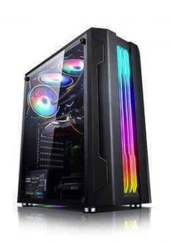 Power Train Dawn Atx Gaming Computer Case - Black  كيس حاسبة