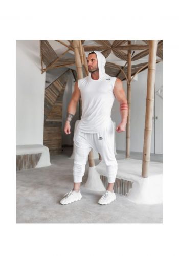 تيشيرت رياضي رجالي بدون اكمام باللون الابيض من بدي انجنيرز Body Engineers Men Tank Top   