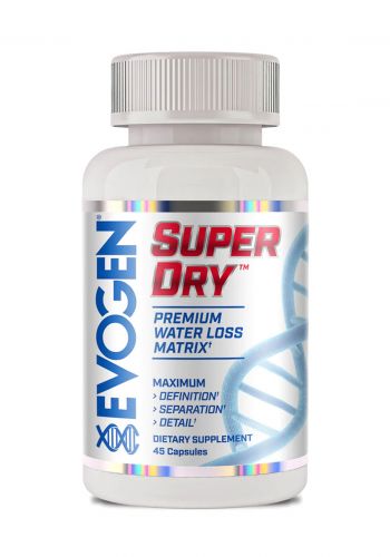 Evogen Nutrition Super Dry كبسولات لفقدان الماء الزائد في الجسم 45 كبسولة من يفوجين