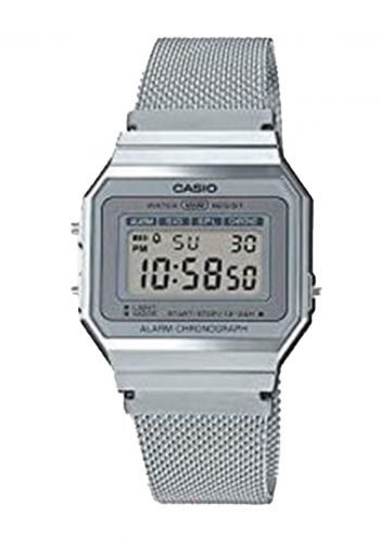 Casio A700WM-7ADF Unisex Digital Dial Stainless Steel Band Watch  ساعة رجالية