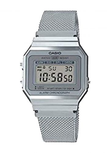 Casio A700WM-7ADF Unisex Digital Dial Stainless Steel Band Watch  ساعة رجالية
