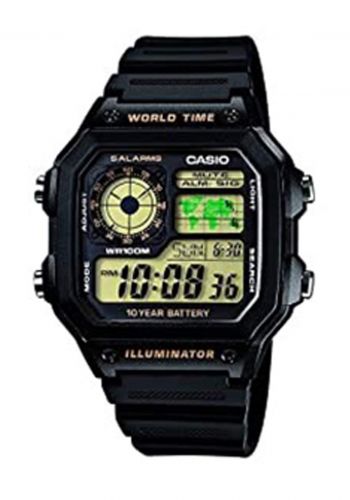 Casio AE-1200WH-1BVDF Youth Series Digital Black Dial Men's Watch  ساعة رجالية