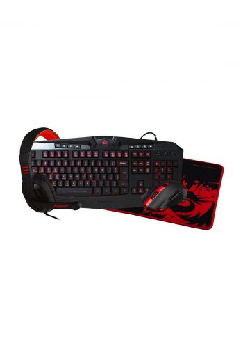 Redragon S101-BA 4 in 1 Wired Gaming Mouse with Keyboard  and Headset and Mousepad Combo (كيبورد وموس و سماعة سلكية مع لوحة موس)سيت
