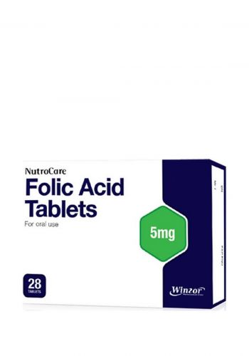 حمض الفوليك 28 قرص من وينزور Winzor Folic Acid 5mg Tablets
