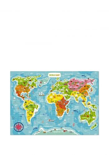 300370 لعبة بازل خريطة العالم 100 قطعة من دودو Dodo Toys Puzzle Map of The World