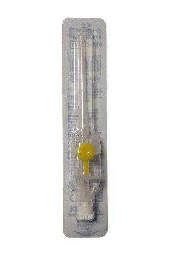قسطرة وريدية محيطية بأجنحة 24 غرام ومنفذ حقنcanula yellow med soft