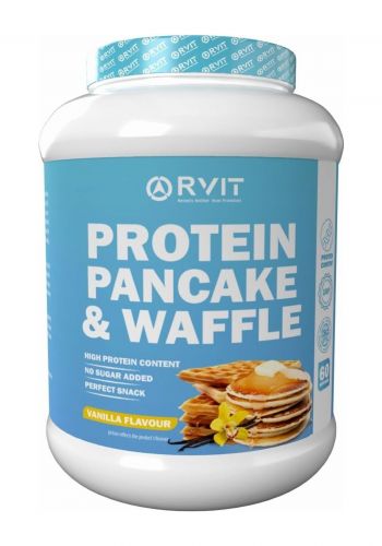 فطيرة البروتين والوافل بالفانيلا  60 حصة 3 كغم من رفيت  Rvit Protein Pancake & Waffle Vanilla Flavour 3kg