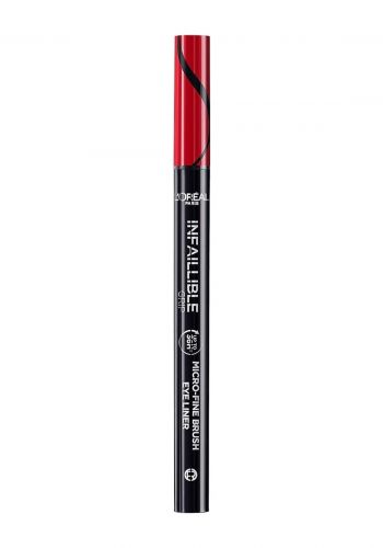 قلم محدد للعيون باللون الاسود من لوريال باريس L'Oreal Paris Infallible Grip Micro Fine 0.01mm 36H Eyeliner - Obsidian Black