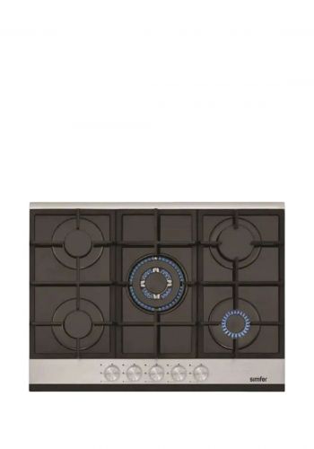 طباخ غاز منضدي  5 عيون 90 سم من سيمفر Simfer H9501WGRIM-ffd Built-In Glass Hob