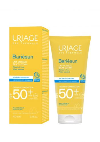 كريم للحماية من اشعة الشمس لجميع انواع البشرة  100 مل من يورياج  Uriage Bariesun Spf50+ Lait Soyeux 