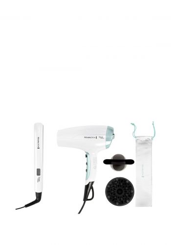 مجموعة الشعر ( مكواة تسريح الشعر , مجفف شعر ) من ريمنجتون Remington S8500GP Shine Therapy Giftpack