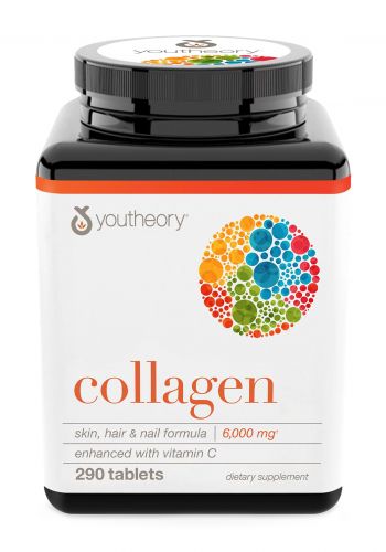 مكمل غذائي للشعر والبشرة والاضافر 290 كبسولة من يوثيري Youtheory Collagen Hair Skin & Nail Formula