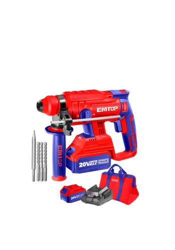 همر شحن 20 فولت (20 ملم) من أمتوب Emtop ELRH2022012 Lithium-ion Rotary Hammer