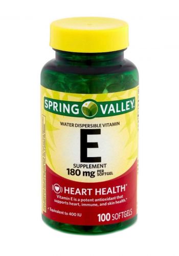 فيتامين اي 100 كبسولة من سبرنك فالي Spring Valley Water Dispersible Vitamin E Supplement
