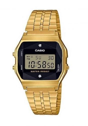 ساعة رقمية من كاسيو Casio A159WGED-1DF Stainless Steel Digital Band Unisex Watch