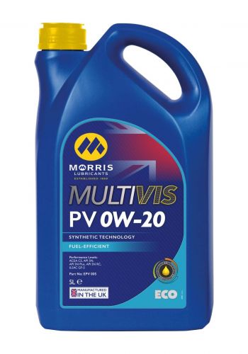 زيت محرك 5 لتر من موريس Morris Lubricants Multivis 0W-20 Engine Oil  