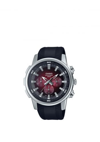 ساعة يد رجالية باللون الاسود من كاسيو Casio MTP-E505-4AV Men's Wrist Watch