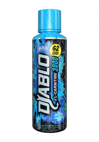 مكمل غذائي 473 مل بنكهة التوت الازرق من اي ان اس Ans Diablo Carnitine 3000 Dietary Supplement - Blue Raspberry