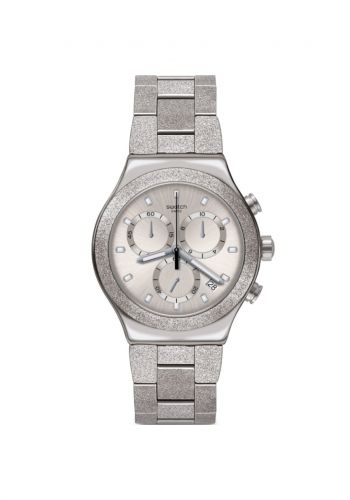 ساعة نسائية فضية اللون من سواج Swatch YVS472G Women's Watch