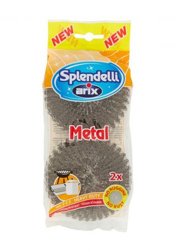 سيم خشن لغسيل الصحون من أريكس-2 قطعة Arix Spendelli Metal Zinc Coated Wire Sponge Heavy Duty