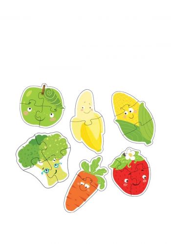 لعبة بازل الفواكه و الخضروات  6 ألغاز من دودو Dodo Puzzle 2-3-4 Elements Fruits and Vegetables