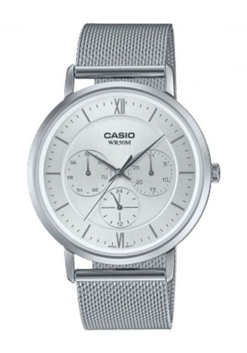 ساعة يد رجالية باللون الفضي من كاسيو Casio MTP-B300M-7A Men's Wrist Watch