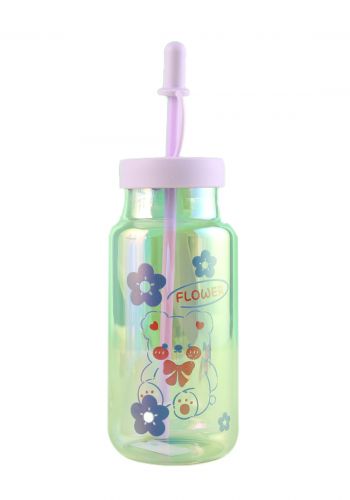 مطارة لحفظ المياه 540 مل من ميني كود  Minigood Splendid Animal Straw Glass