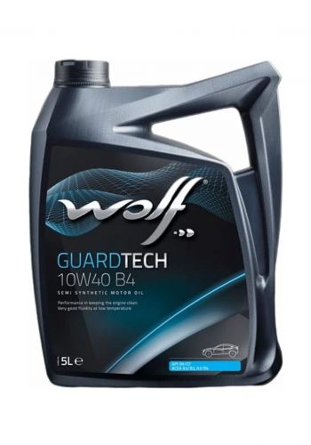 زيت محرك 5 لتر من وولف Wolf Guard Tech 10W40 B4 Semi Synthetic Motor Oil