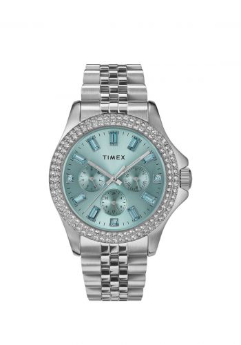 ساعة يد نسائية باللون الفضي من تايمكس Timex TW2V79600 Women's Watch