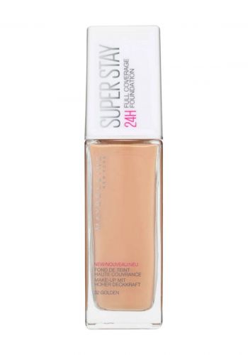 كريم أساس سائل سوبر ستاي بتغطية كاملة 24 ساعة 30 مل من ميبلينMaybelline- My Sstay Photofix 24h Fdt 32 Golden