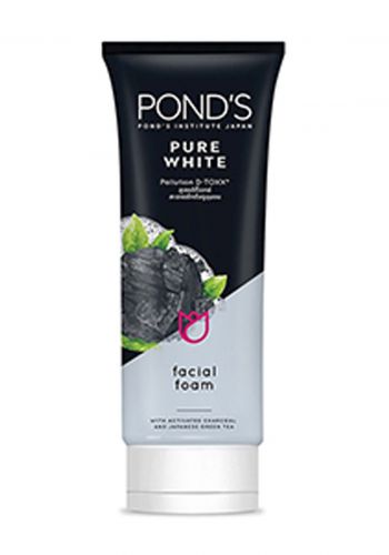 غسول  للوجه بالفحم  100 غرام من بوندزPonds Pure White Facial Foam