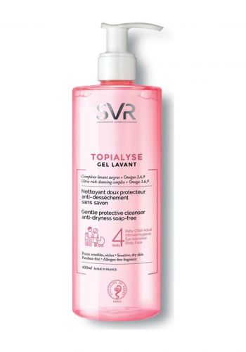 غسول استحمام  للبشرة الجافة 400 مل من اس في ار SVR Topialyse Soothing Cleanser Dryness Anti-Itching 