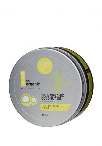 زيت جوز الهند العضوي للجسم والشعر 250 مل من بي اورغانك Be Organic Coconut Oil