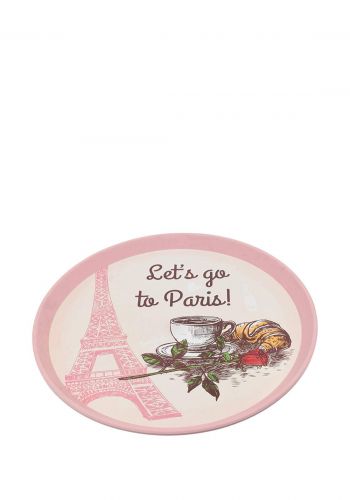 صينية بتصميم رسم برج ايفل باللون الوردي 35 سم  Eiffel Tower Tray