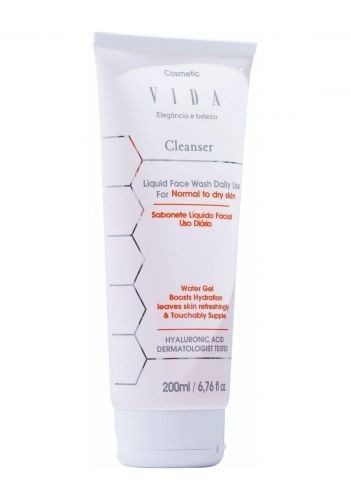 غسول للبشره الجافة والعادية 200 مل من فيدا Vida Liquid Face Wash Daily Use