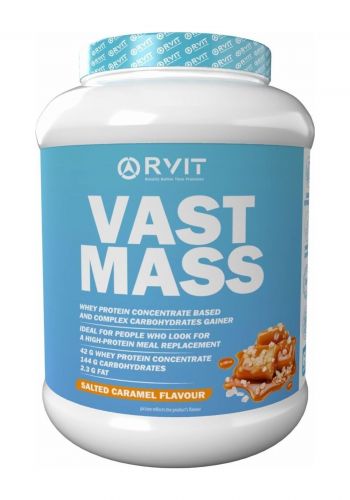 بروتين زيادة الوزن بنكهة الكراميل 3 كغم من رفيت Rvit Vast Mass Salted Caramel Flavour