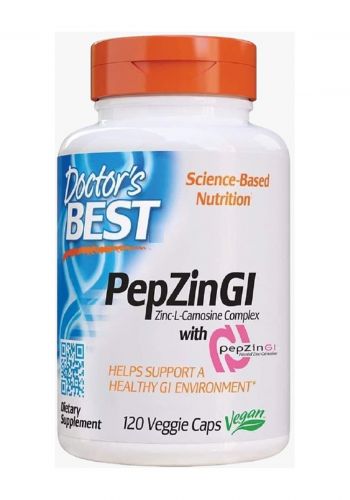 مكمل غذائي 120 كبسولة من دكتورس بيست Doctor’s Best, PepZinGi, Zinc L Carnosine Dietary Supplement

