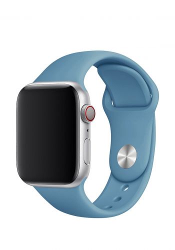 سوار سيليكون لساعة أبل Silicone Apple Watch Band -Denim Blue
