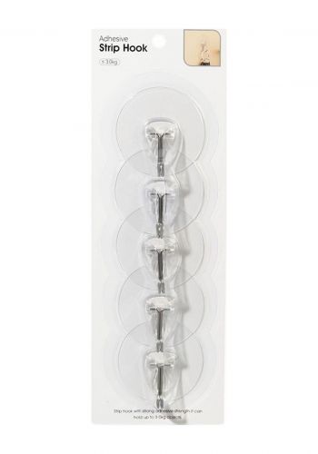 تعلاقة حائط 5 قطع من ميني كود  Minigood Transparent Frosted Non Marking Hook 